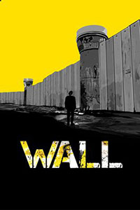 Grapic of Man Standing Look up a the Apartheid Wall